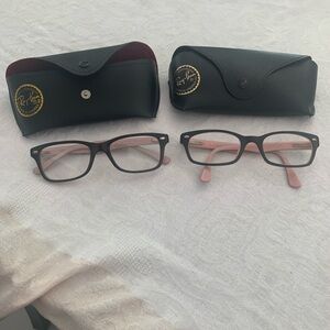 Ray-Ban Black and Pink Eyeglasses Set 2 sets